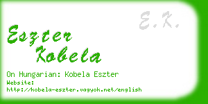 eszter kobela business card